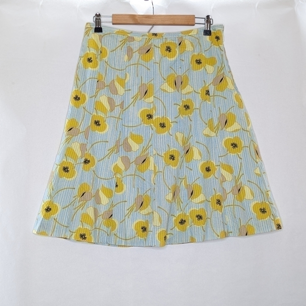 Sigrid Olsen Skirt Floral Yellow